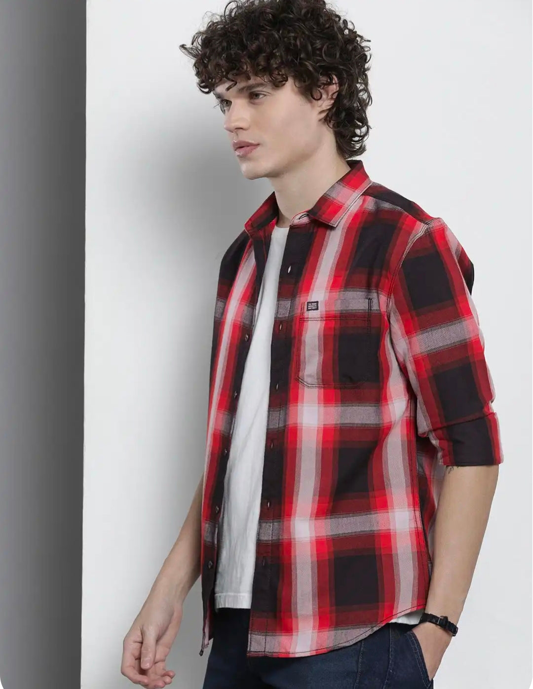 Men Comfort Opaque Checked Casual Shirt