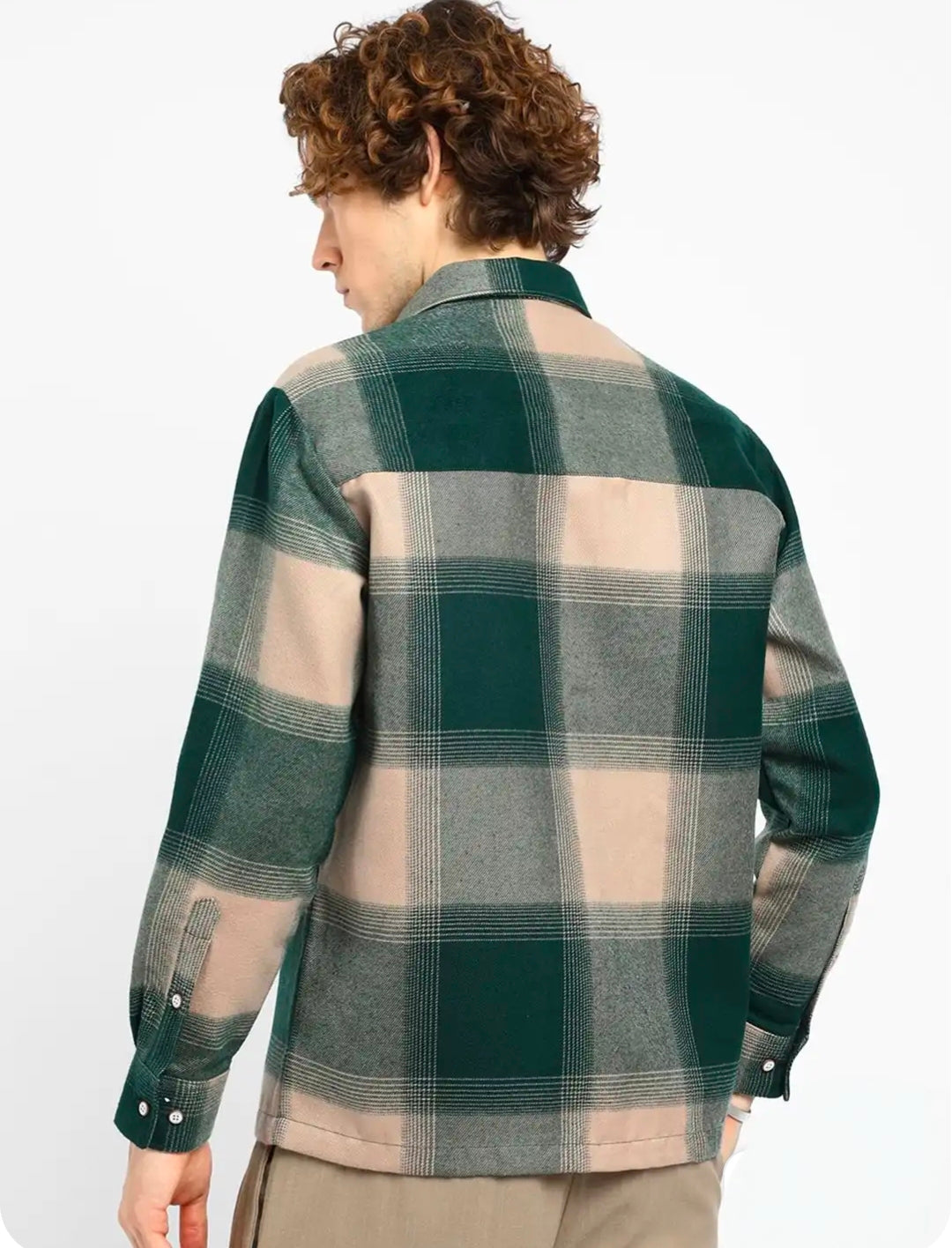 Men Comfort Spread Collar Checked Relaxed Fit Casual Shirt