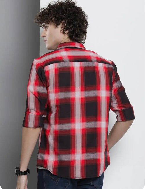 Men Comfort Opaque Checked Casual Shirt